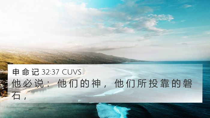 申 命 记 32:37 CUVS Bible Verse Image
