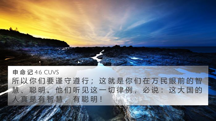 申 命 记 4:6 CUVS Bible Verse Image
