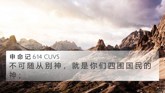 申 命 记 6:14 CUVS Bible Verse Image