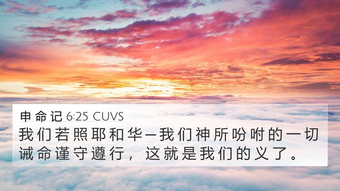 申 命 记 6:25 CUVS Bible Verse Image