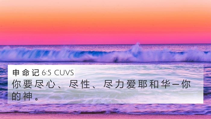 申 命 记 6:5 CUVS Bible Verse Image