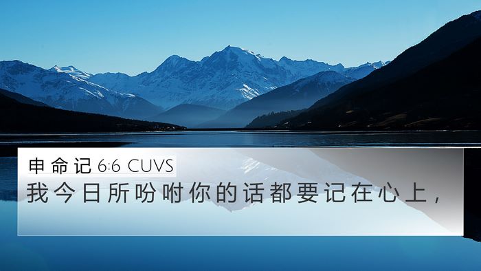 申 命 记 6:6 CUVS Bible Verse Image