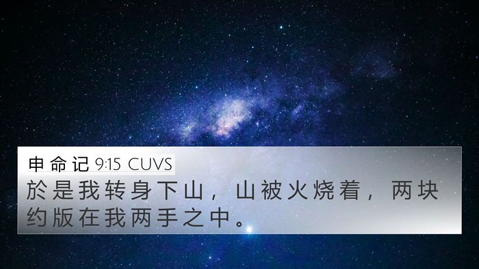 申 命 记 9:15 CUVS Bible Verse Image