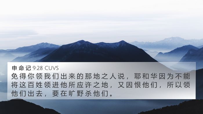 申 命 记 9:28 CUVS Bible Verse Image