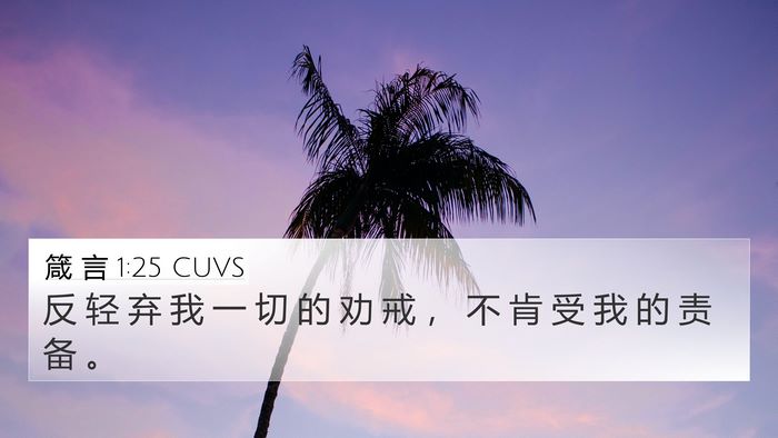 箴 言 1:25 CUVS Bible Verse Image