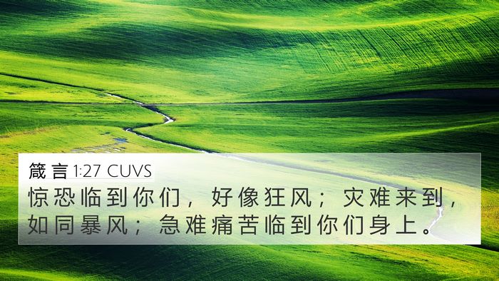 箴 言 1:27 CUVS Bible Verse Image