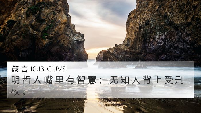 箴 言 10:13 CUVS Bible Verse Image