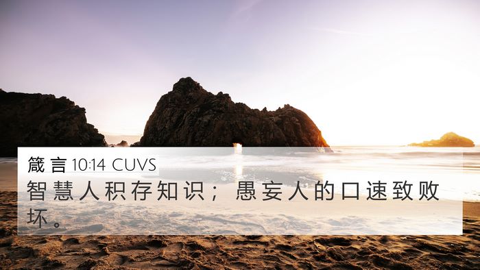 箴 言 10:14 CUVS Bible Verse Image