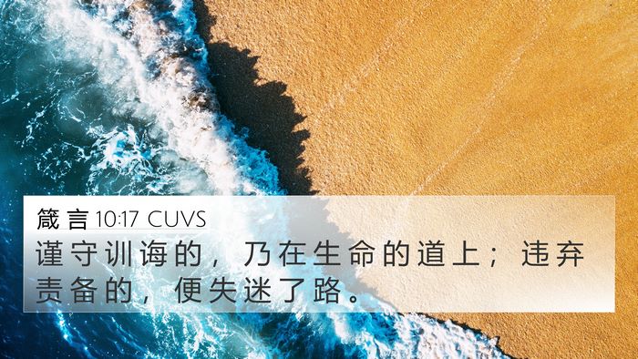 箴 言 10:17 CUVS 4K Wallpaper - 谨 守 训 诲 的 ， 乃 在 生 命 的 道 - 4K Wallpaper Bible Verse