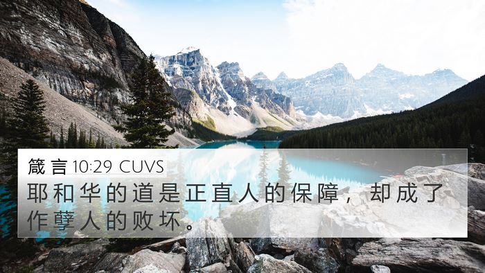 箴 言 10:29 CUVS Bible Verse Image