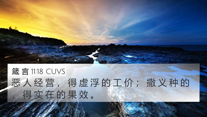 箴 言 11:18 CUVS Bible Verse Image