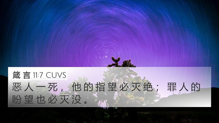 箴 言 11:7 CUVS 4K Wallpaper - 恶 人 一 死 ， 他 的 指 望 必 灭 绝 - 4K Wallpaper Bible Verse