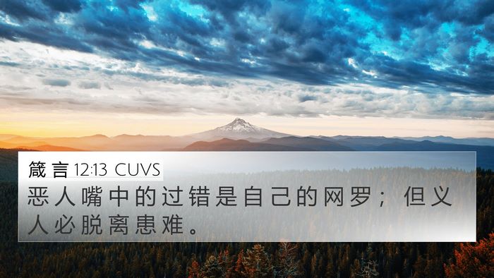 箴 言 12:13 CUVS Bible Verse Image