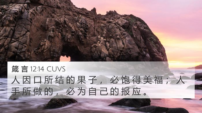 箴 言 12:14 CUVS Bible Verse Image