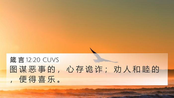 箴 言 12:20 CUVS Bible Verse Image
