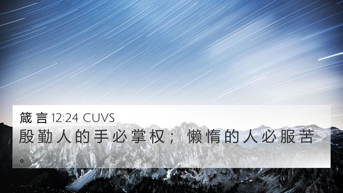 箴 言 12:24 CUVS Bible Verse Image