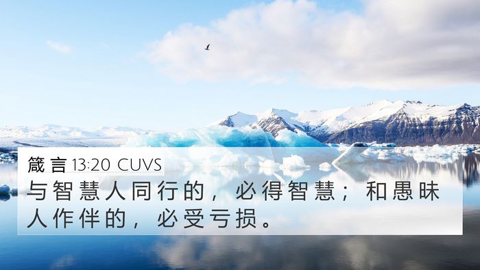 箴 言 13:20 CUVS Bible Verse Image