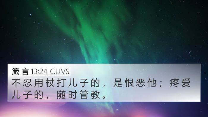 箴 言 13:24 CUVS Bible Verse Image