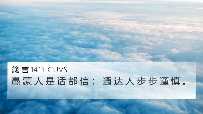 箴 言 14:15 CUVS Bible Verse Image