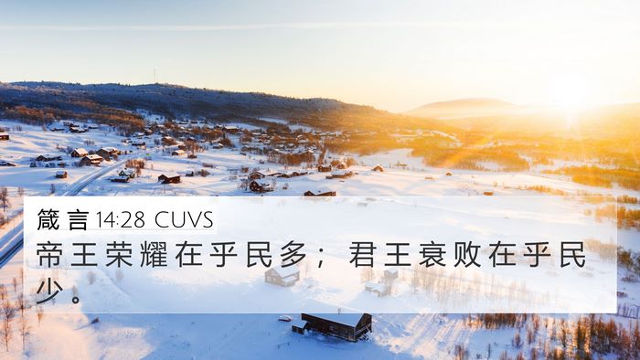 箴 言 14:28 CUVS Bible Verse Image