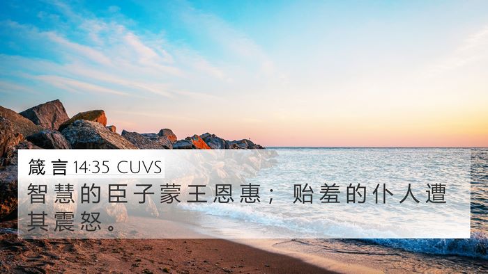 箴 言 14:35 CUVS Bible Verse Image
