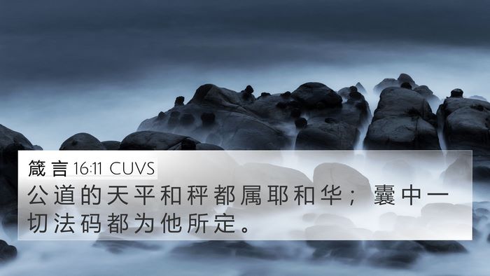 箴 言 16:11 CUVS Bible Verse Image