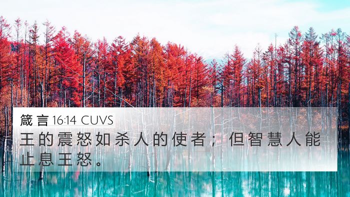 箴 言 16:14 CUVS Bible Verse Image