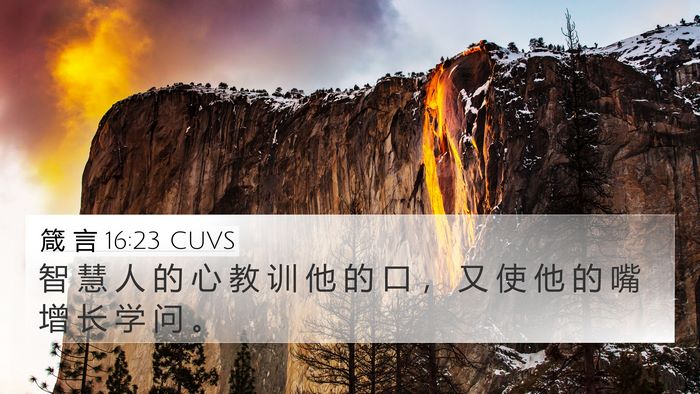 箴 言 16:23 CUVS Bible Verse Image