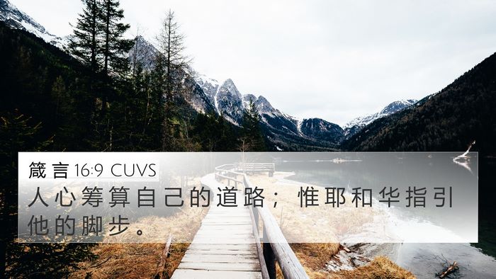 箴 言 16:9 CUVS Bible Verse Image