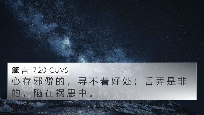 箴 言 17:20 CUVS Bible Verse Image
