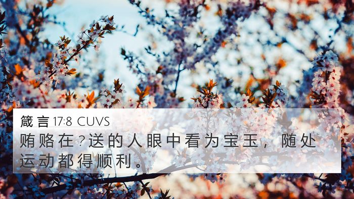 箴 言 17:8 CUVS Bible Verse Image
