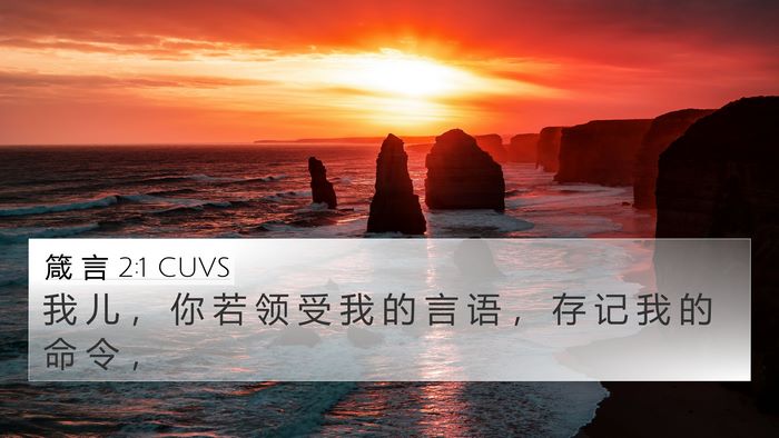 箴 言 2:1 CUVS Bible Verse Image