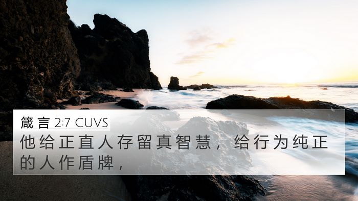 箴 言 2:7 CUVS Bible Verse Image