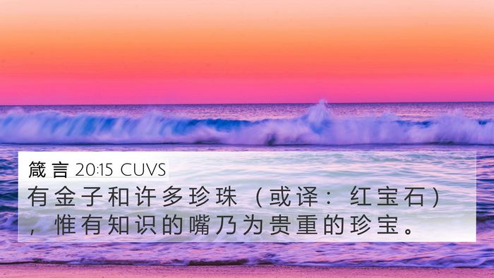 箴 言 20:15 CUVS Bible Verse Image