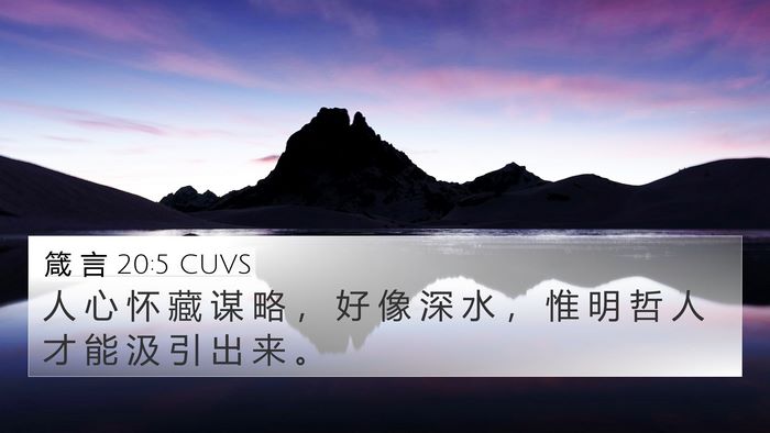 箴 言 20:5 CUVS Bible Verse Image