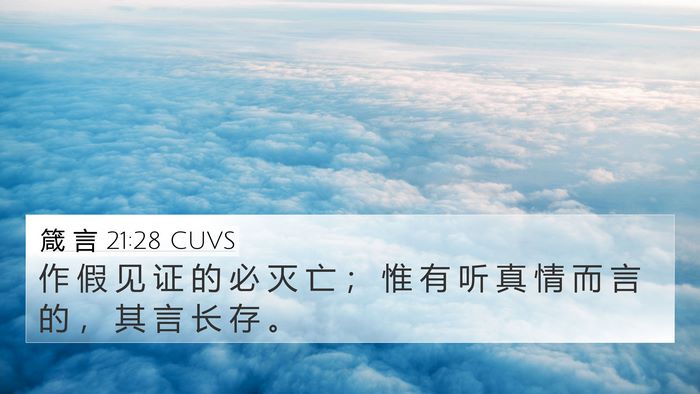 箴 言 21:28 CUVS Bible Verse Image