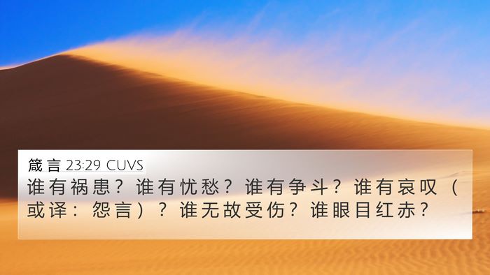 箴 言 23:29 CUVS Bible Verse Image