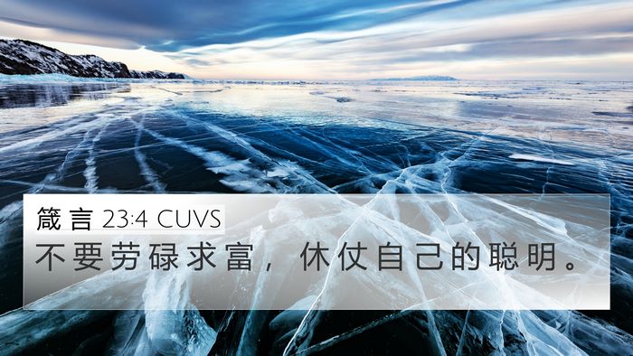 箴 言 23:4 CUVS Bible Verse Image