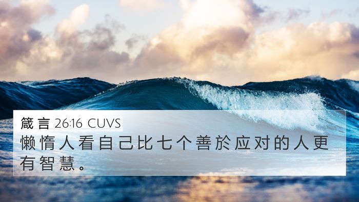 箴 言 26:16 CUVS Bible Verse Image