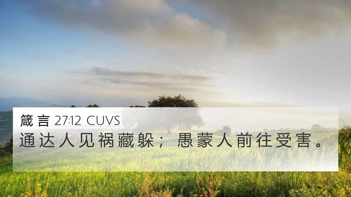 箴 言 27:12 CUVS Bible Verse Image