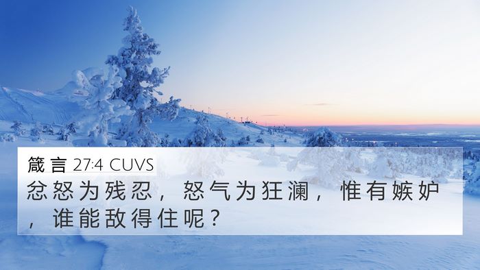 箴 言 27:4 CUVS Bible Verse Image