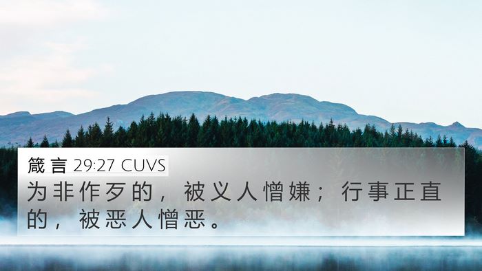 箴 言 29:27 CUVS Bible Verse Image