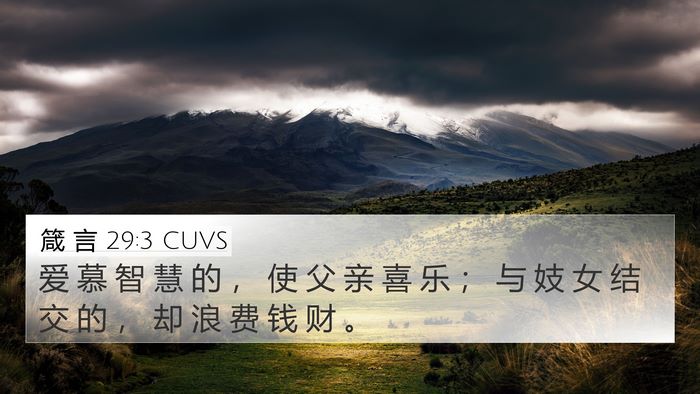 箴 言 29:3 CUVS Bible Verse Image