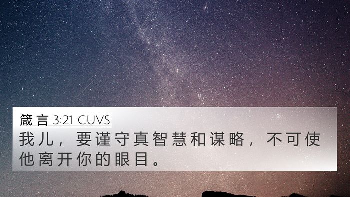箴 言 3:21 CUVS Bible Verse Image