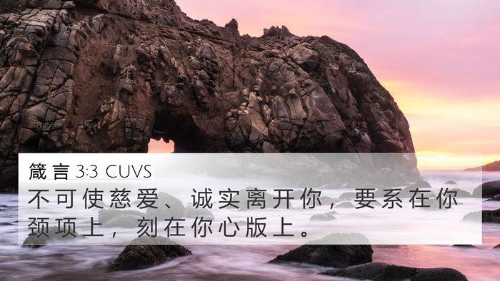 箴 言 3:3 CUVS Bible Verse Image