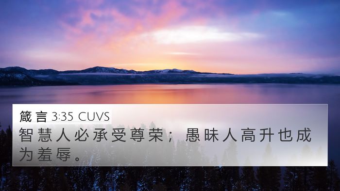 箴 言 3:35 CUVS Bible Verse Image