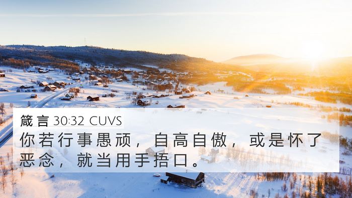 箴 言 30:32 CUVS Bible Verse Image