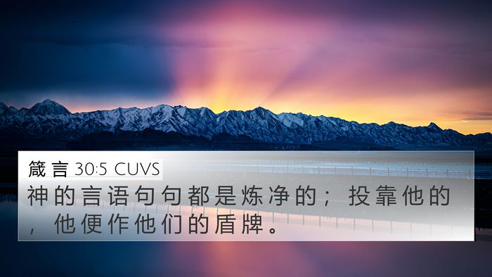 箴 言 30:5 CUVS Bible Verse Image