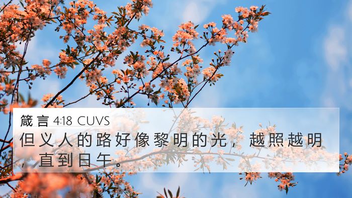 箴 言 4:18 CUVS Bible Verse Image