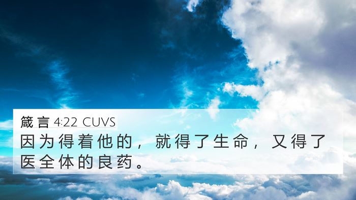 箴 言 4:22 CUVS Bible Verse Image
